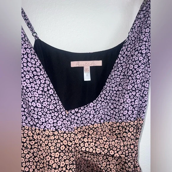 Anthropologie Hutch ELMA High Low Wrap Dress Pink/Peach/Copper XS - Picture 5 of 5